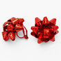 Red Bow Shaker Clip on Earrings,