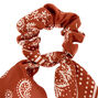 Paisley Satin Scarf Hair Scrunchie - Sienna,