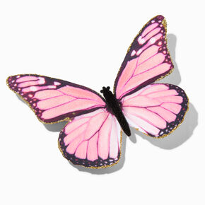 Pink Butterfly Barrette Clip,