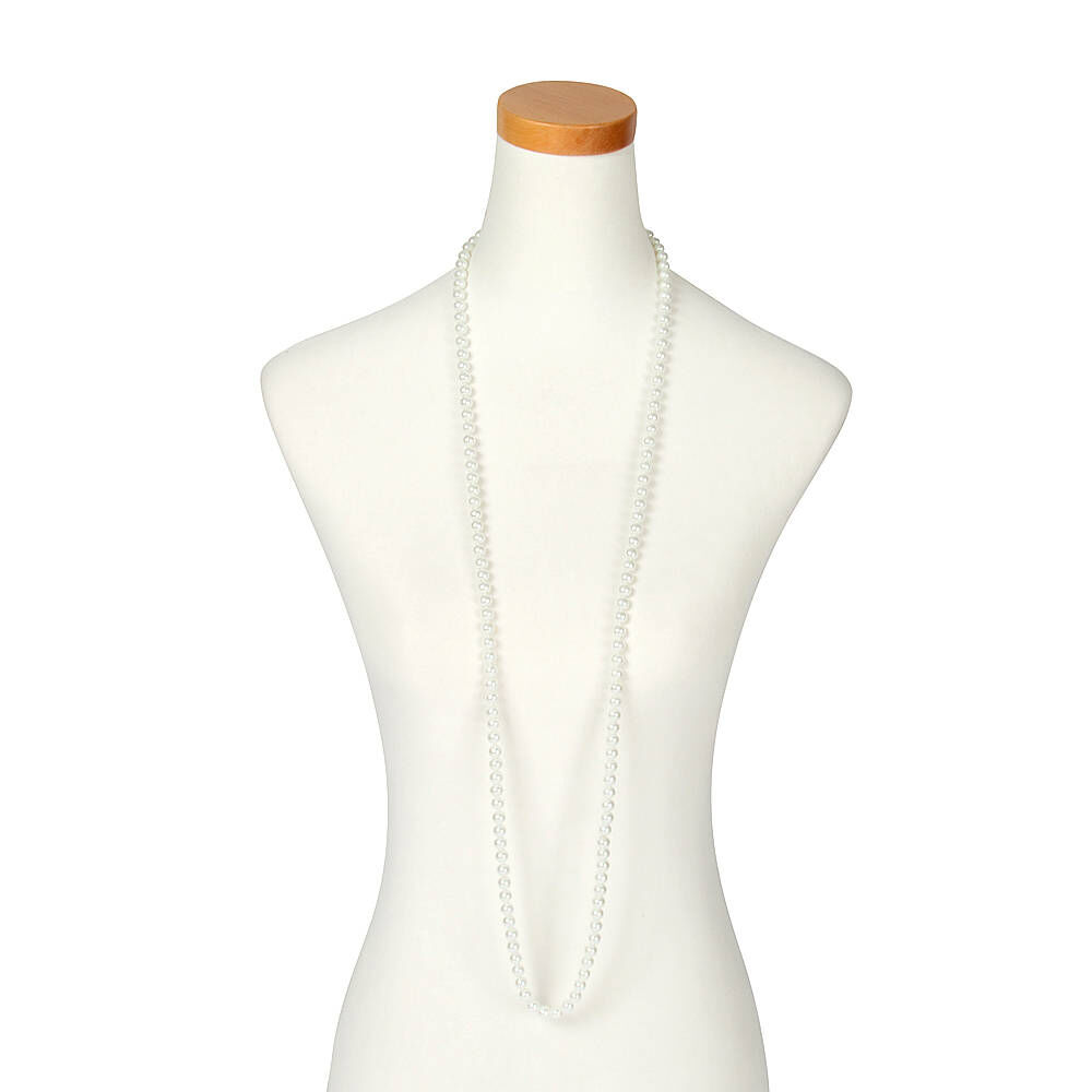 Long Faux Pearl Necklace White Claire s US