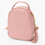 Pearl Studded Mini Backpack Crossbody Bag - Pink,