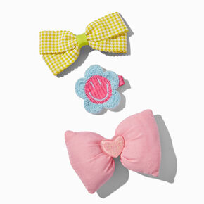 Puffy Crochet Hair Bow Clips - 3 Pack,