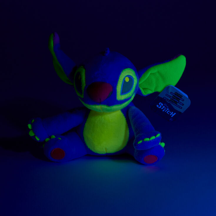 Disney Stitch 6&#39;&#39; Purple Blacklight Plush Toy,