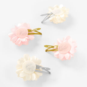 Claire&#39;s Club Chiffon Flower Snap Hair Clips - 4 Pack,