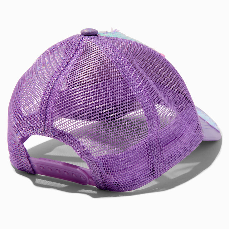 Claire&#39;s Club Purple Sequin Trucker Hat,
