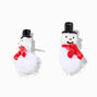 Pom Pom Snowman 1&quot; Drop Earrings,
