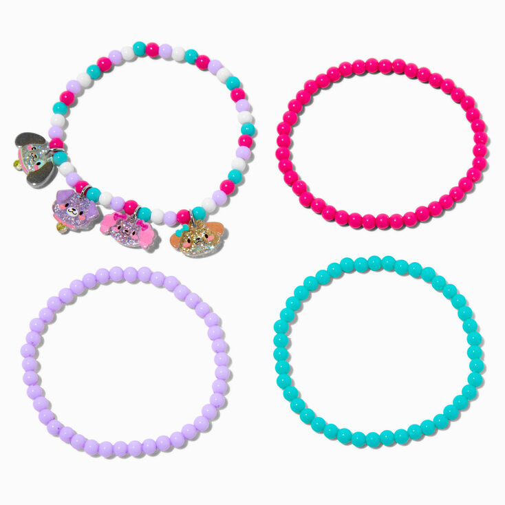 Claire&#39;s Club Dogs Seed Bead Stretch Bracelets - 4 Pack,