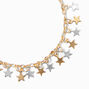 Mixed Metal Star Charm Bracelet,