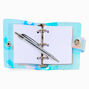 Silver Stars Clear Mini Journal Notebook,