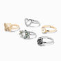 Claire&#39;s Club Mixed Metals Butterfly Rings - 5 Pack,