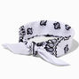 White Paisley Bandana Headwrap,