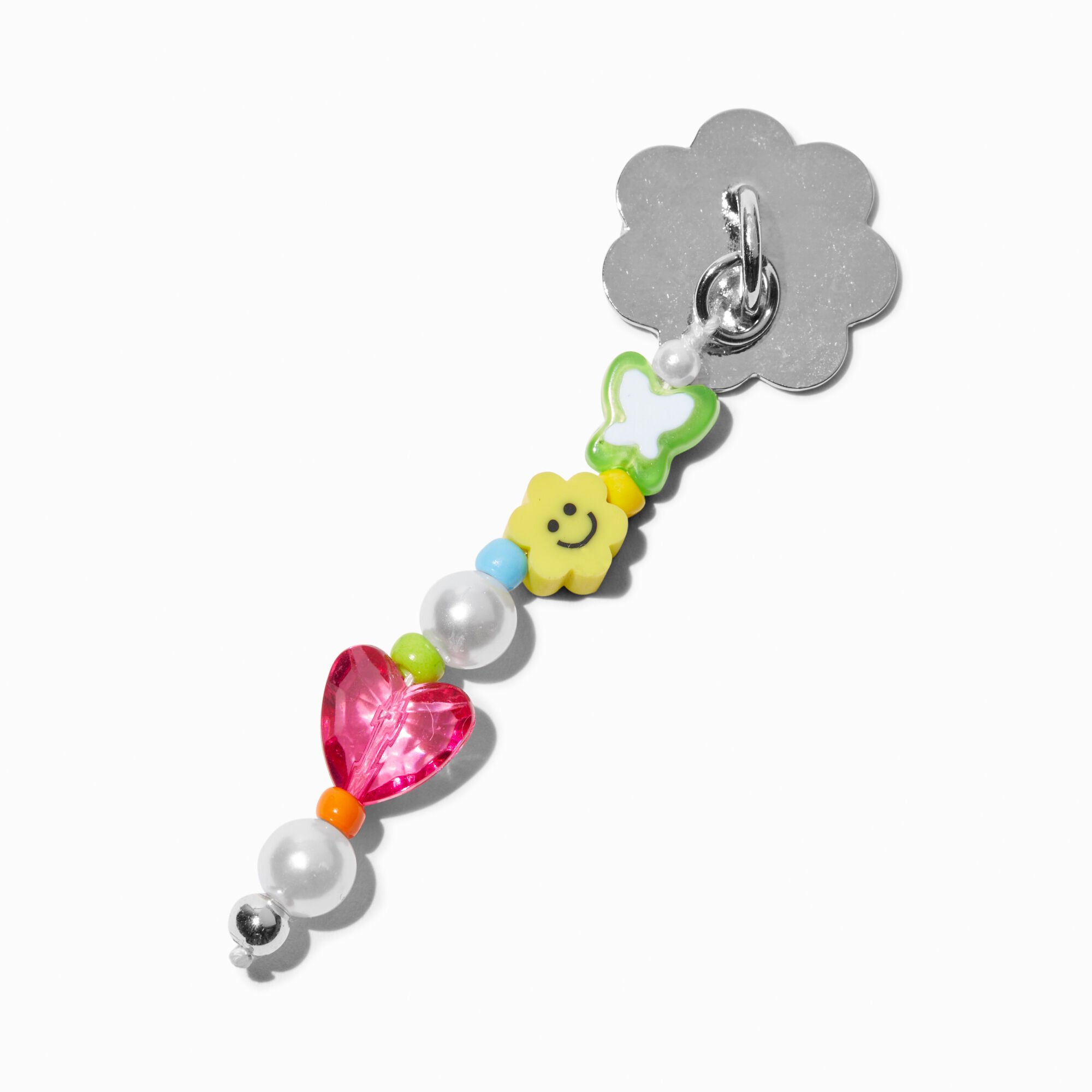 View Claires Happy Face Beaded Phone Ring Stand information
