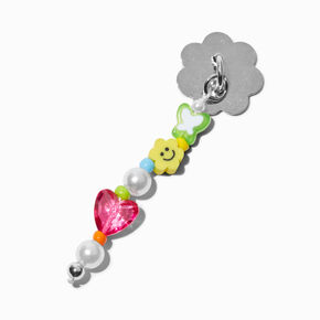 Happy Face Beaded Phone Ring Stand,