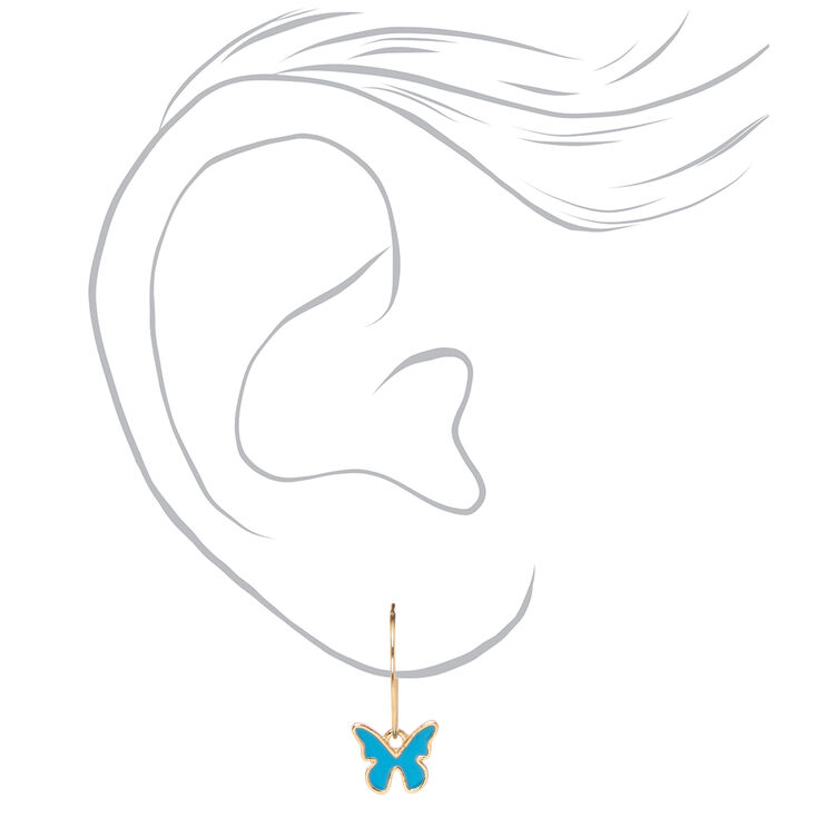 Gold Butterfly Mixed Earrings Set - 6 Pack,