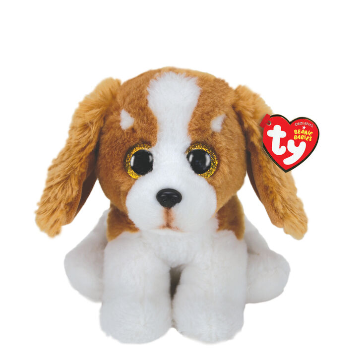 Ty&reg; Beanie Baby Barker the Brown and White Dog Plush Toy,