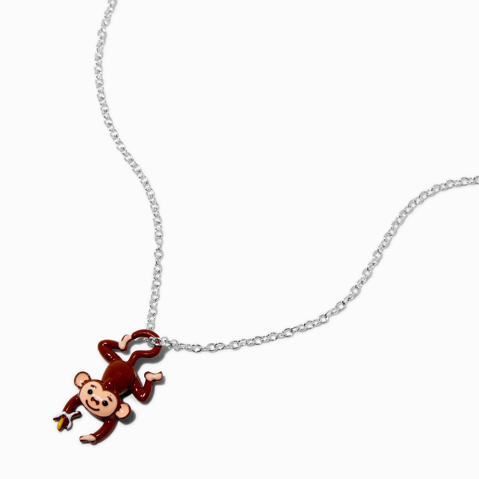 Swinging Monkey Pendant Necklace,