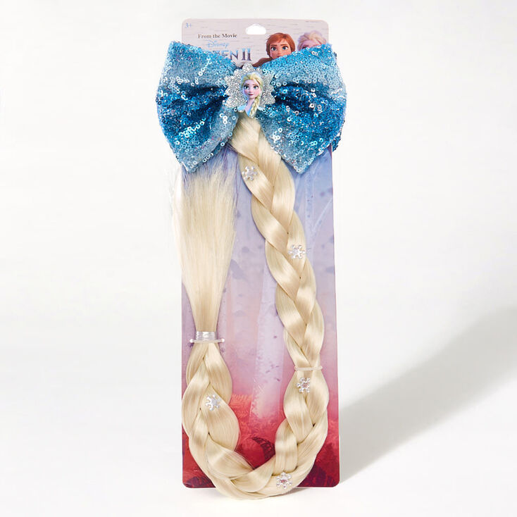 Claire's Barrette à nœud à sequins et fausse tresse Elsa de La Reine des Neiges 2 ©Disney