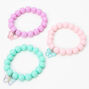 Claire&#39;s Club Butterfly Beaded Stretch Bracelets - Matte, 3 Pack,