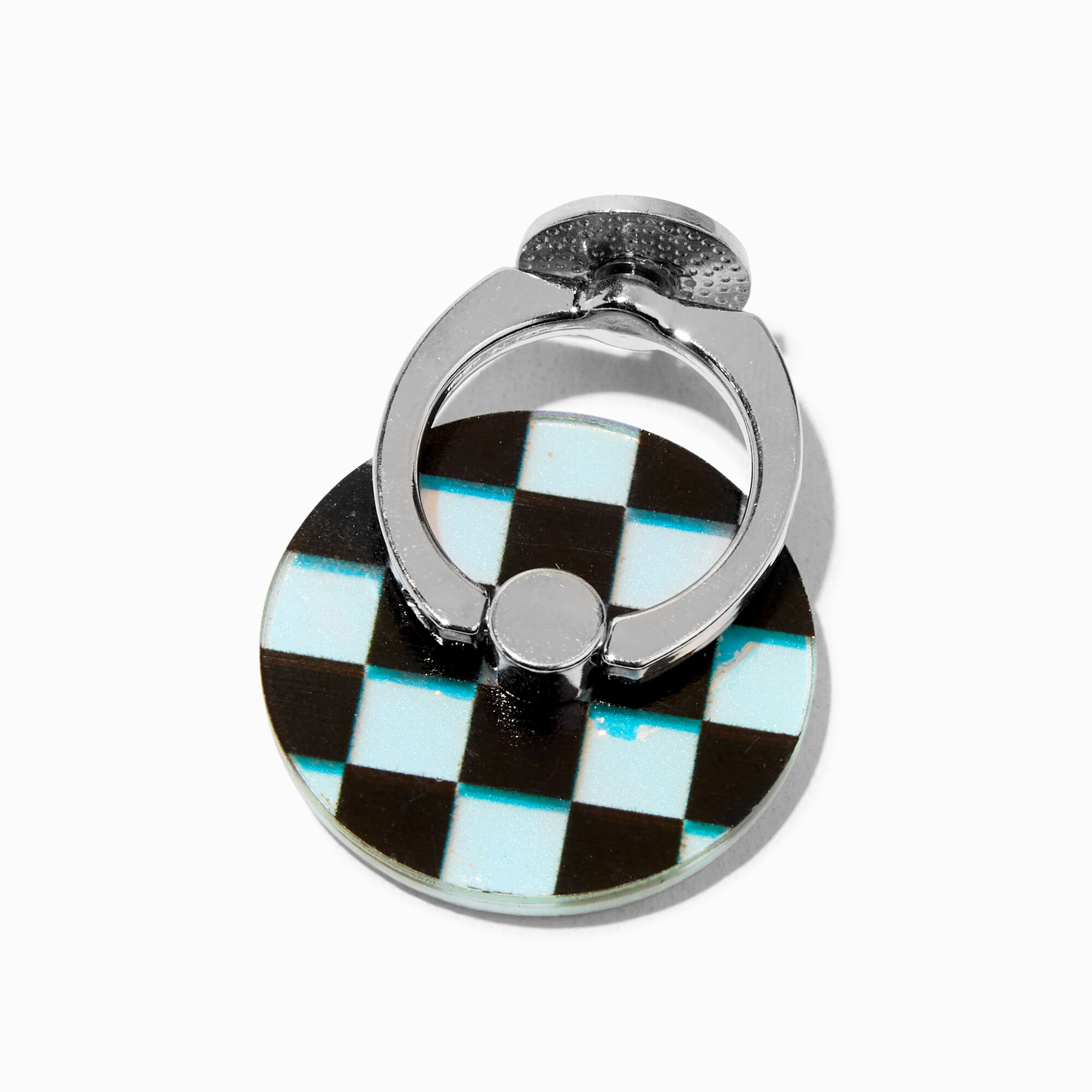 View Claires Yin Yang Checkerboard Fidget Ring Stand White information