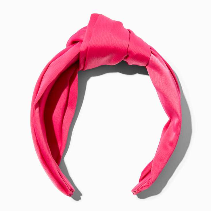 Hot Pink Silky Knotted Headband,