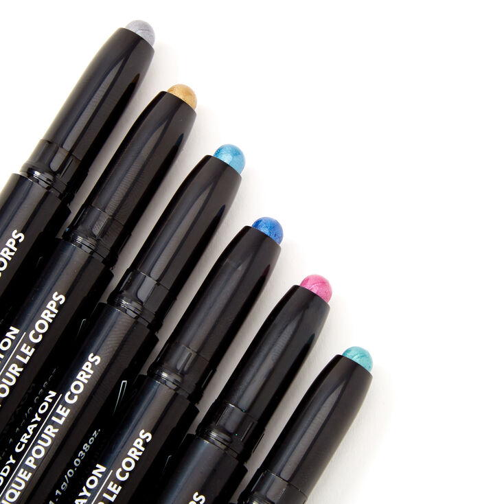 Metallic Body Crayons - 6 Pack,