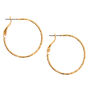 Gold-tone 30mm Textured Hoop Earrings,
