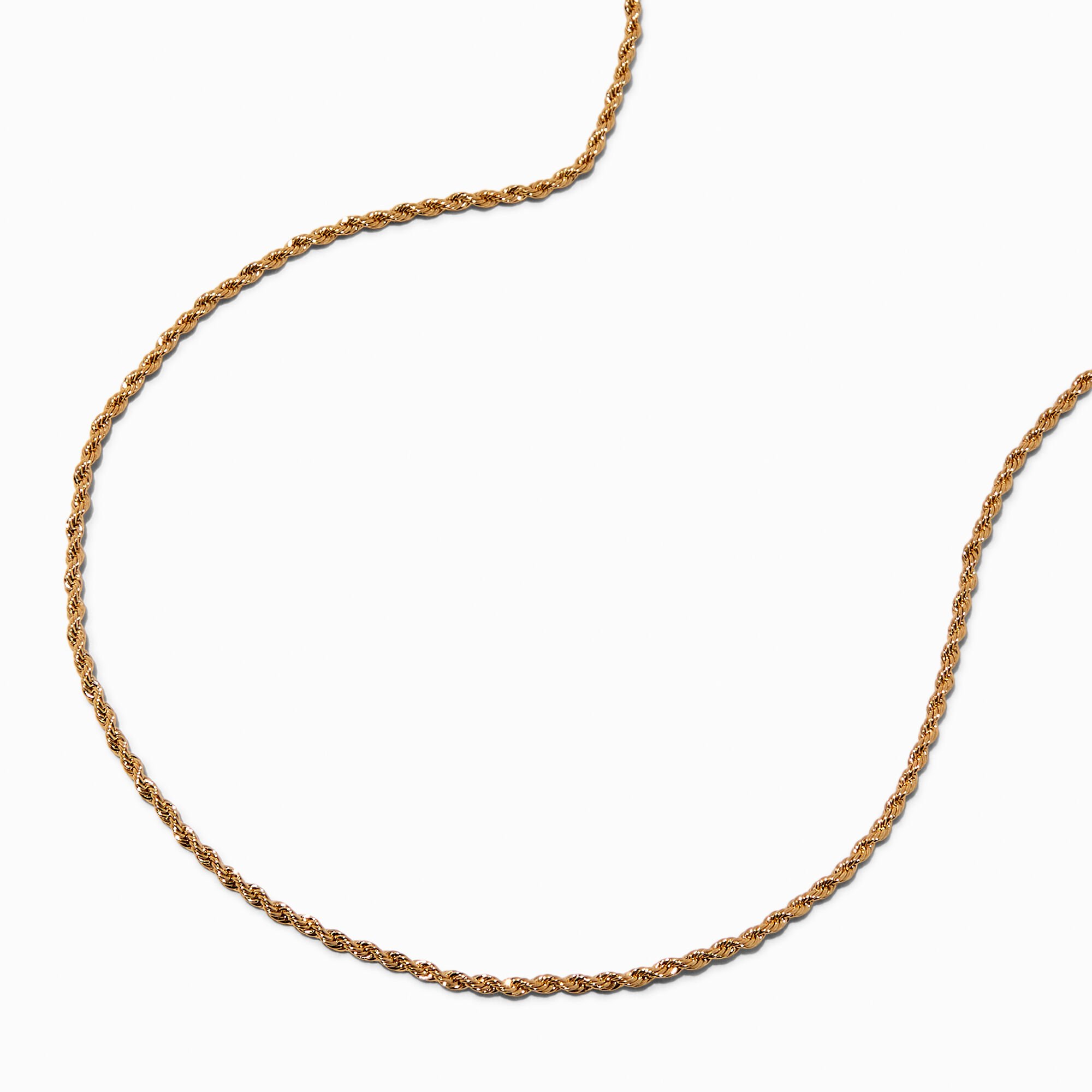 Gold-tone Rope Chain Necklace,