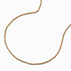 Gold-tone Rope Chain Necklace,