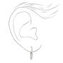Silver-tone 20mm Laser Cut Twisted Hoop Earrings,