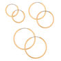 Gold Graduated Earrings Set - 6 Pack,