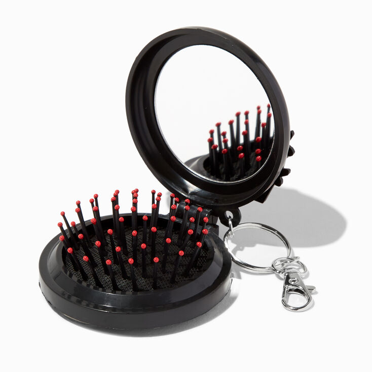 &copy;Disney Nightmare Before Christmas Jack &amp; Sally Pocket Hair Brush Keychain,