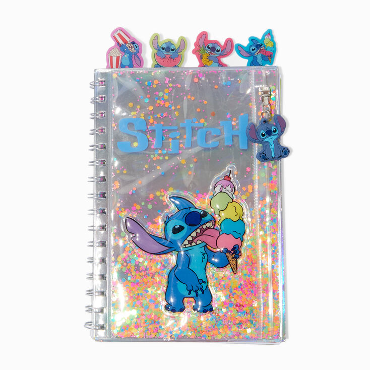 Disney Stitch Claire&#39;s Exclusive Foodie Shaker Spiral Notebook,