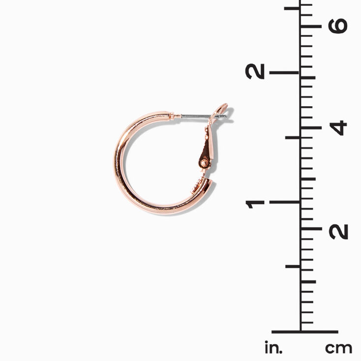 Rose Gold-tone 20mm Tube Hoop Earrings,