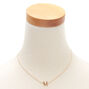 Gold Stone Initial Pendant Necklace - M,