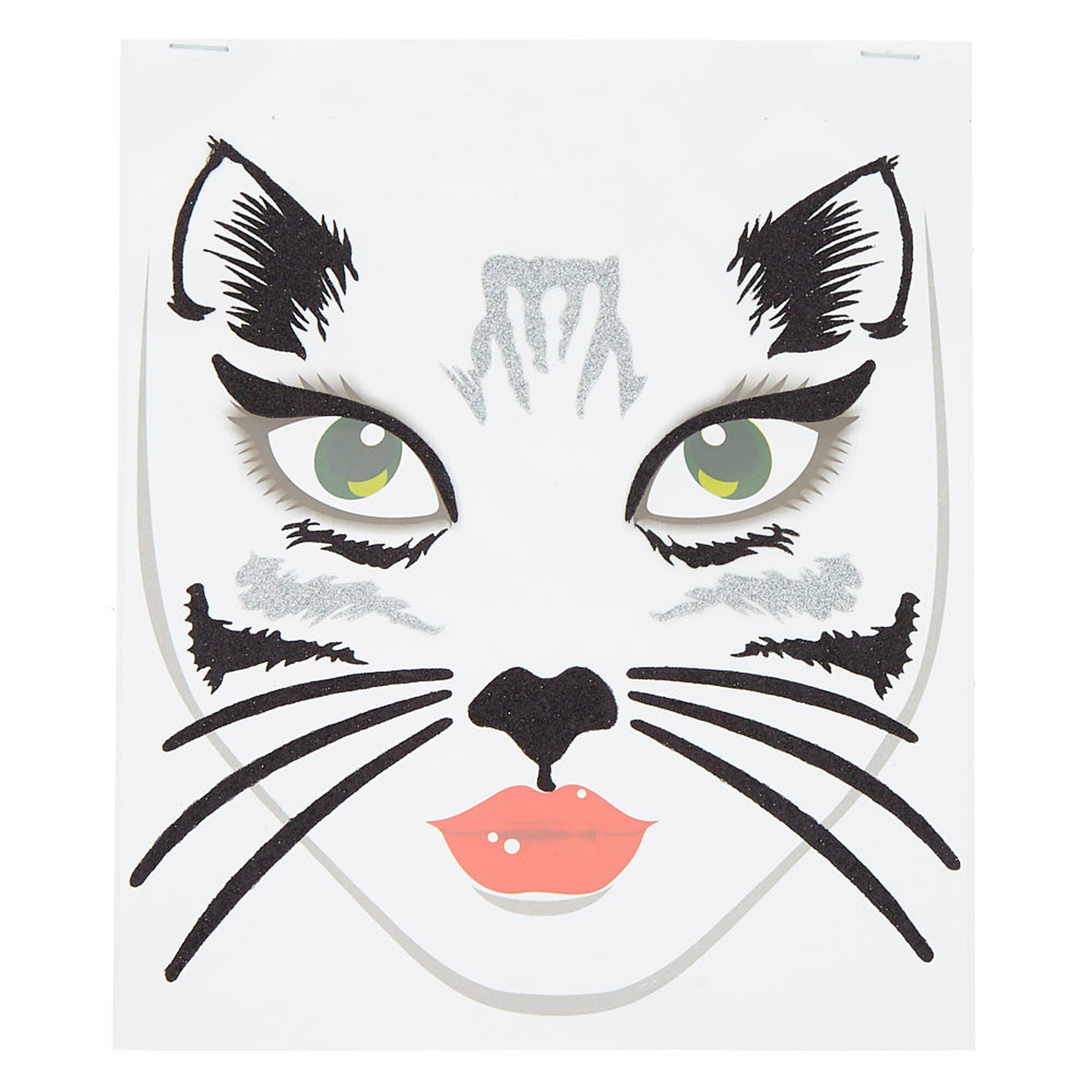 Cat Face Tattoos Black 18 Pack Claire S