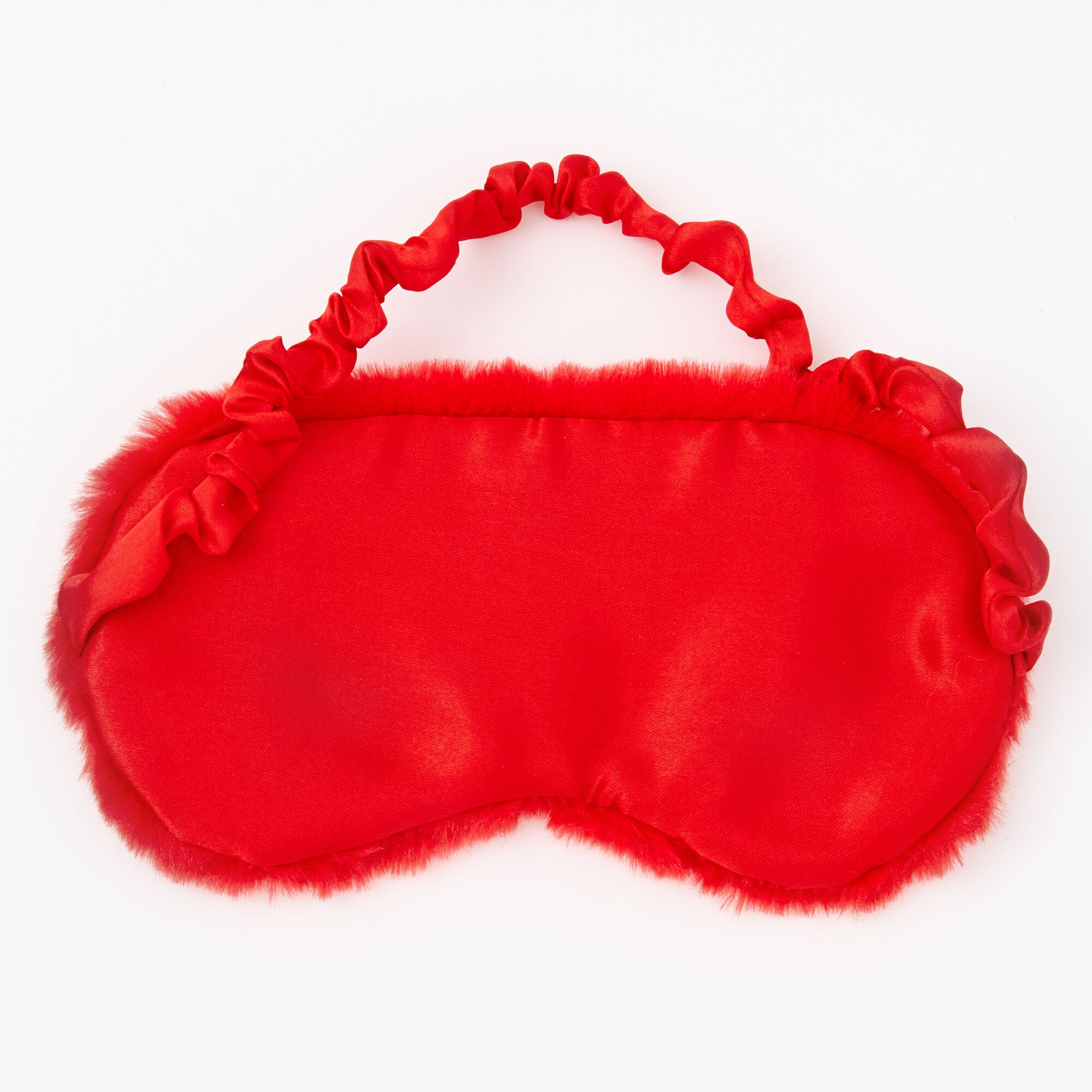 Eyelashes Furry Sleeping Mask - Red,