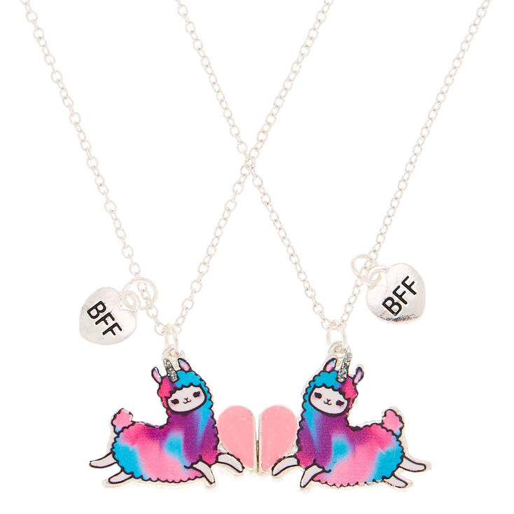 Claire's Lot de 2 colliers best friends Lala la Llamacorn à pendentif cœur