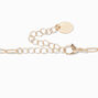 Gold-tone Filigree Flower Paperclip Chain Choker Necklace ,