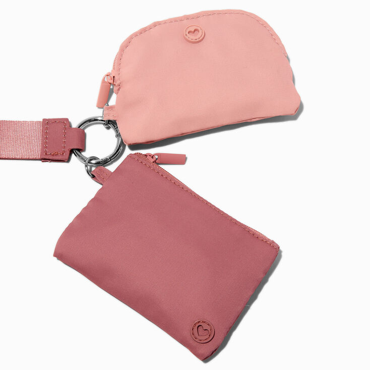 Mauve Nylon Coin Purse Set - 2 Pack,
