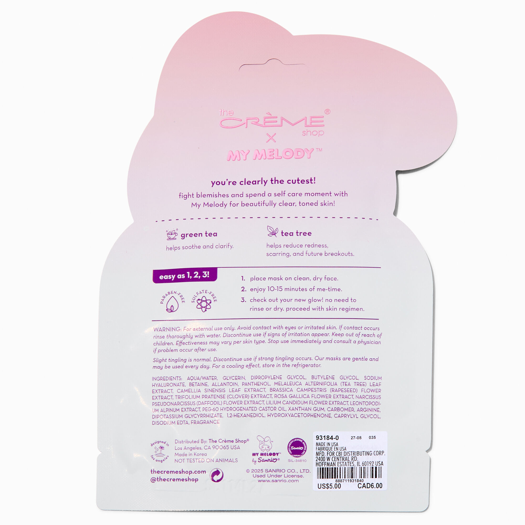 【予約】 Shop® Crème The x Essence Printed Melo! Mellow Melody™ My パック・フェイスマスク