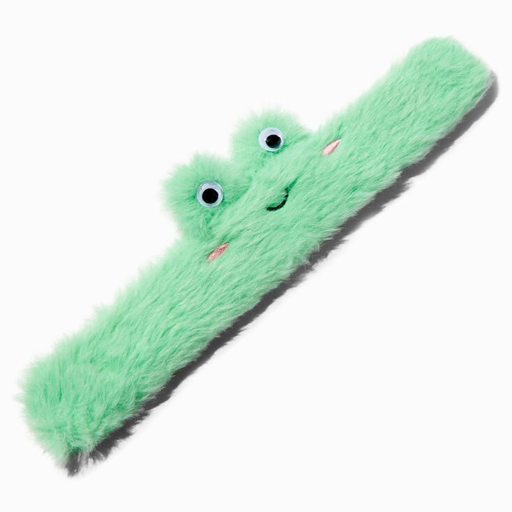 Furry Green Frog Slap Bracelet