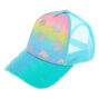 Unicorn Rainbow Print Baseball Cap - Turquoise,
