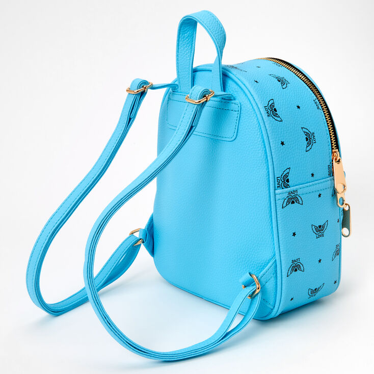 Blue Love Angel Wings Small Backpack,