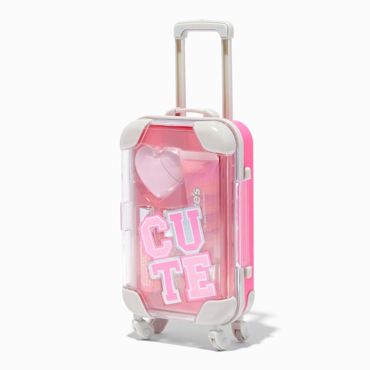 Pink Varsity Cute Luggage Lip Gloss Set,