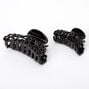 Filigree Hair Claws - Black, 2 Pack,