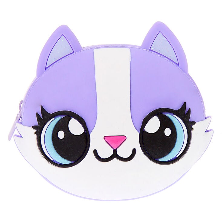 Claire's Porte-monnaie en silicone Carly la chatte - Violet