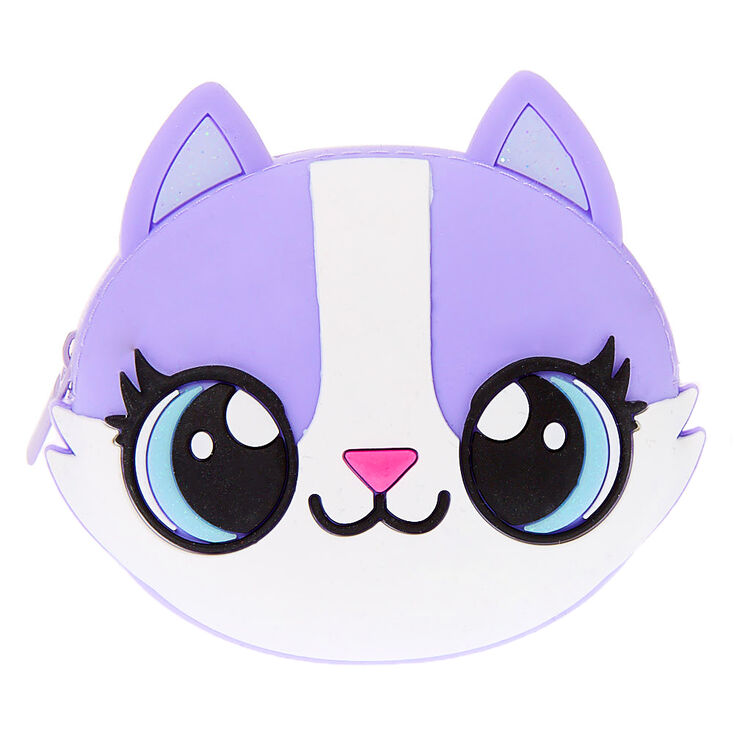 Claire's Porte-monnaie en silicone Carly la chatte - Violet