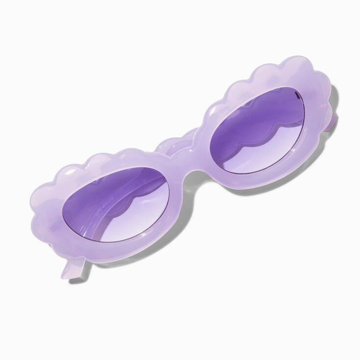 Lunettes de soleil festonn&eacute;es bomb&eacute;es lavande,