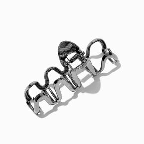 Silver-tone Metal Squiggle Hair Claw,