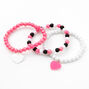 Claire&#39;s Club Heart Beaded Stretch Bracelets - 3 Pack,